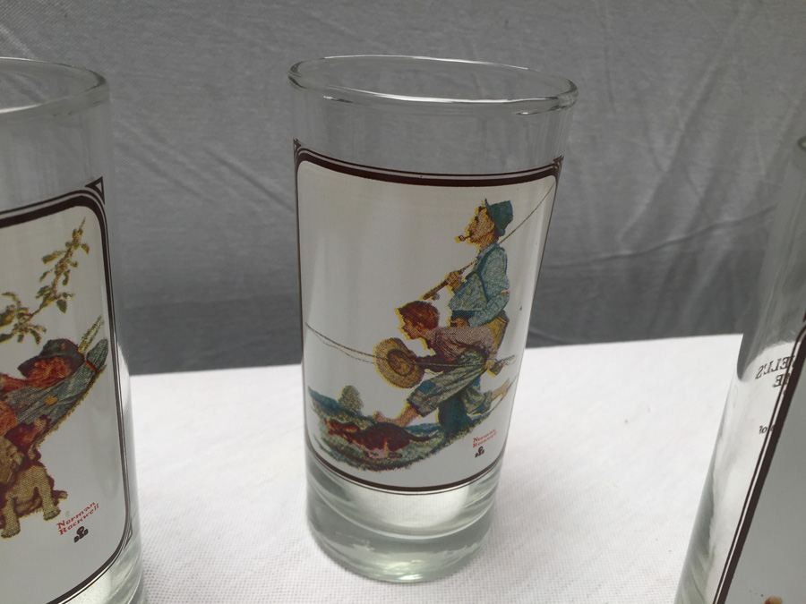 Norman Rockwell Glasses Set of 4 [Photo 3]
