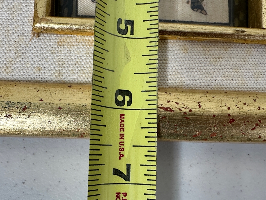 Just Added - Pair Of Original Indian Elephant Paintings Framed 6.5 X 6.5 [Photo 8]