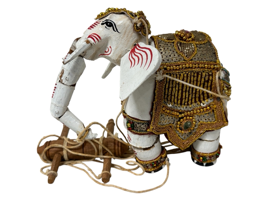 Vintage Burmese Elephant Marionette Puppet 6H