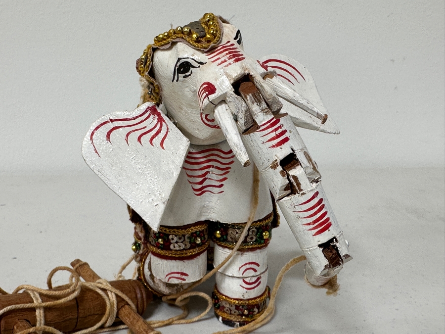 Vintage Burmese Elephant Marionette Puppet 6H [Photo 6]