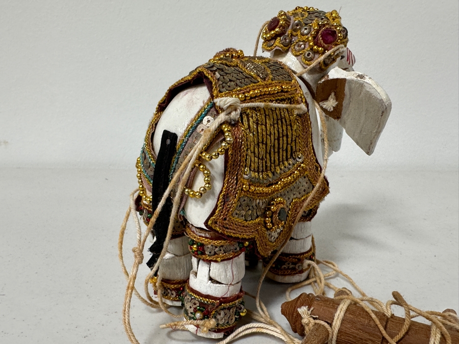 Vintage Burmese Elephant Marionette Puppet 6H [Photo 10]