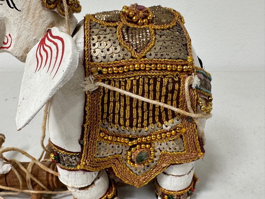 Vintage Burmese Elephant Marionette Puppet 6H [Photo 4]