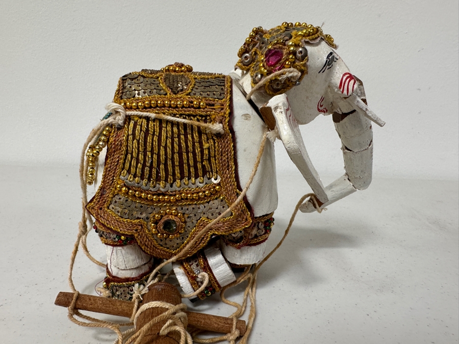 Vintage Burmese Elephant Marionette Puppet 6H [Photo 7]