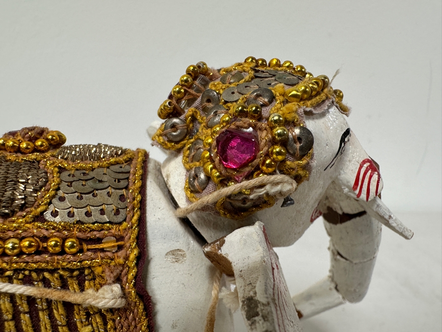 Vintage Burmese Elephant Marionette Puppet 6H [Photo 8]