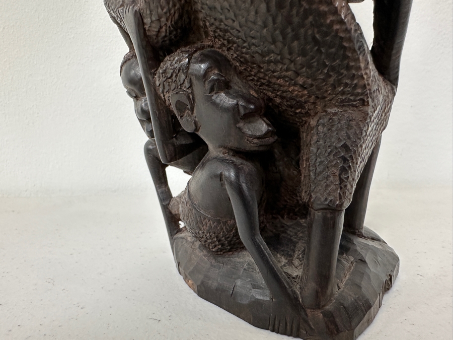 Vintage African Makonde Tree Of Life Sculpture 9.5H [Photo 13]