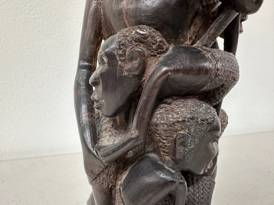 Vintage African Makonde Tree Of Life Sculpture 9.5H [Photo 3]