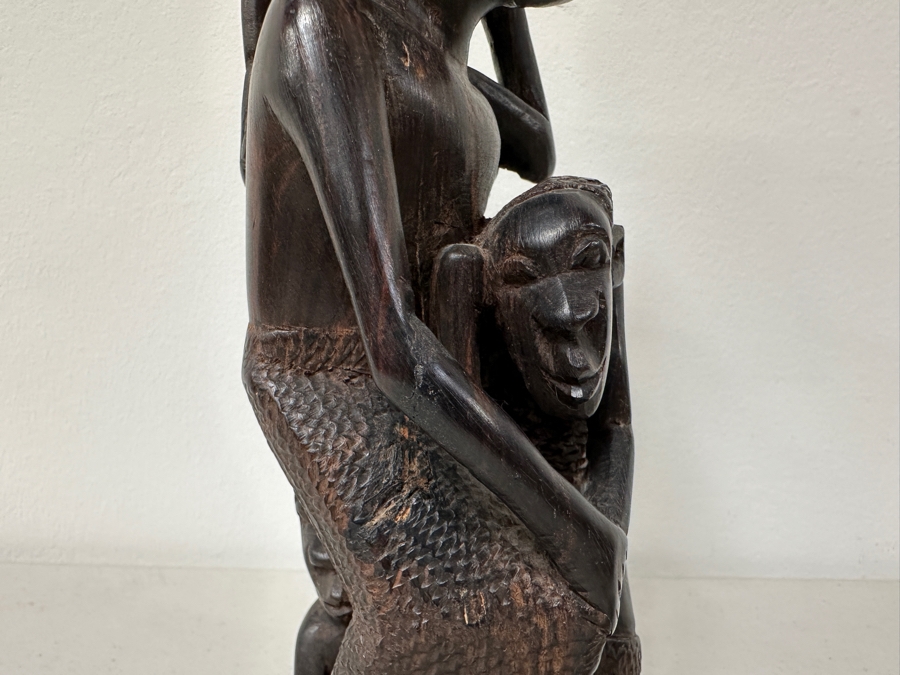 Vintage African Makonde Tree Of Life Sculpture 9.5H [Photo 15]