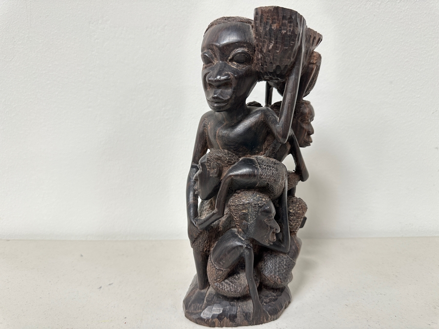Vintage African Makonde Tree Of Life Sculpture 9.5H [Photo 2]