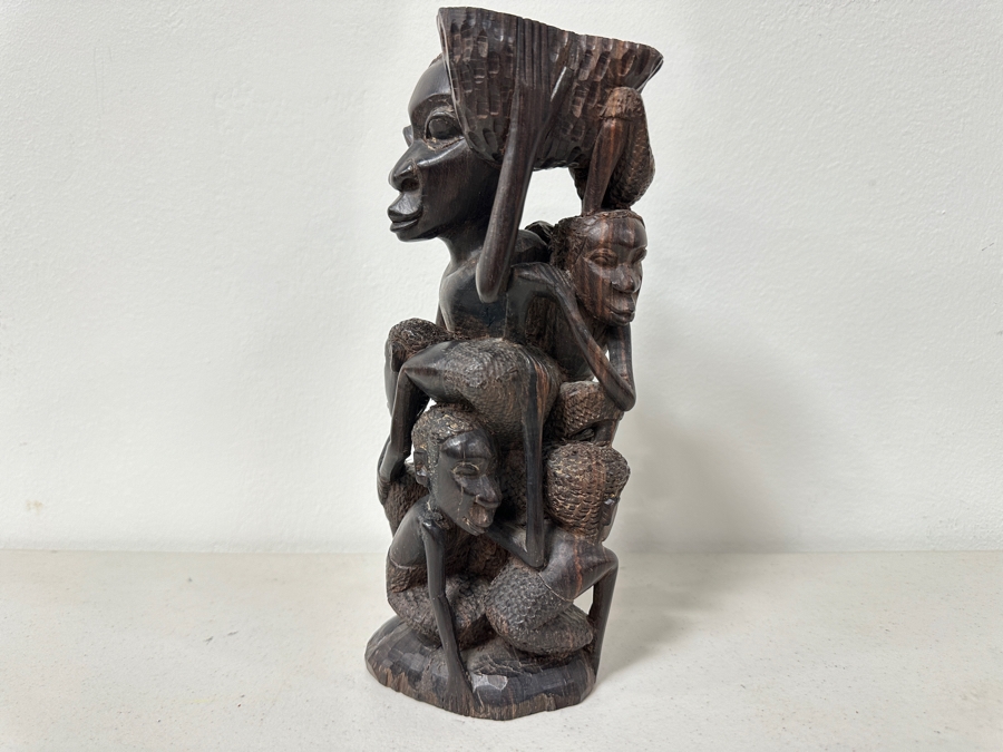 Vintage African Makonde Tree Of Life Sculpture 9.5H [Photo 8]