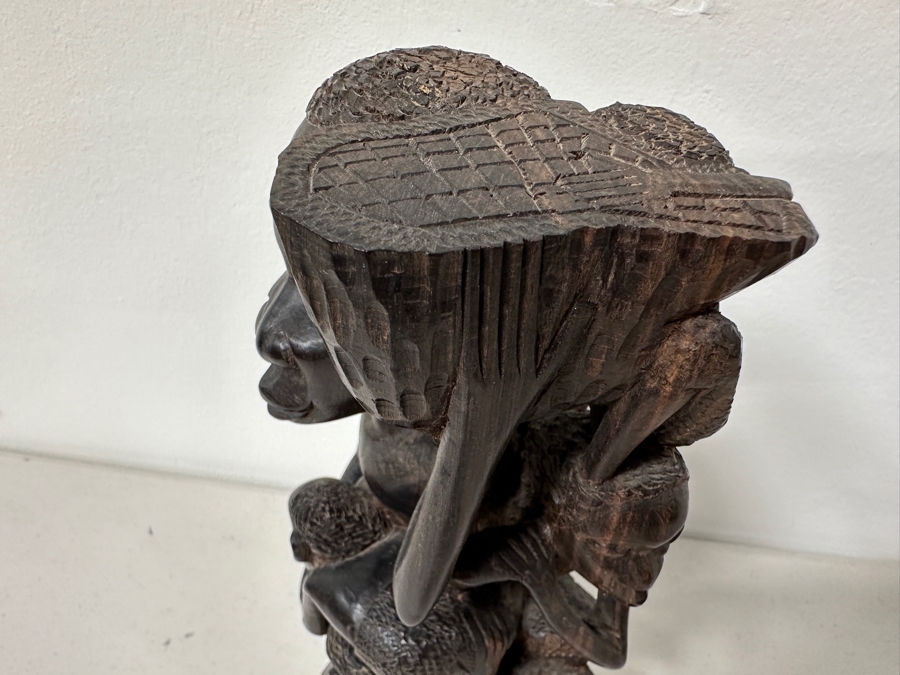 Vintage African Makonde Tree Of Life Sculpture 9.5H [Photo 7]