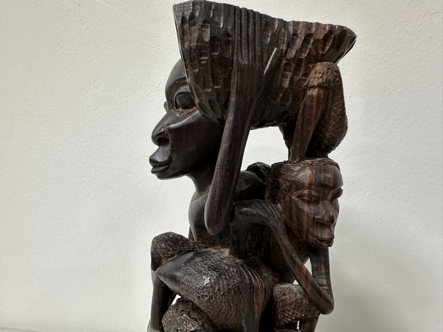 Vintage African Makonde Tree Of Life Sculpture 9.5H [Photo 6]