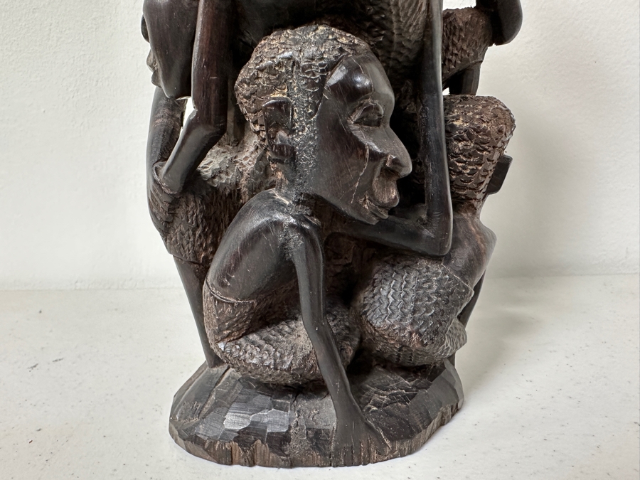 Vintage African Makonde Tree Of Life Sculpture 9.5H [Photo 4]