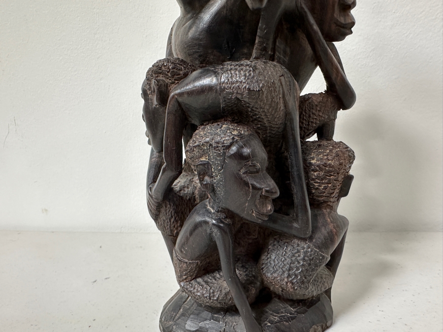 Vintage African Makonde Tree Of Life Sculpture 9.5H [Photo 5]