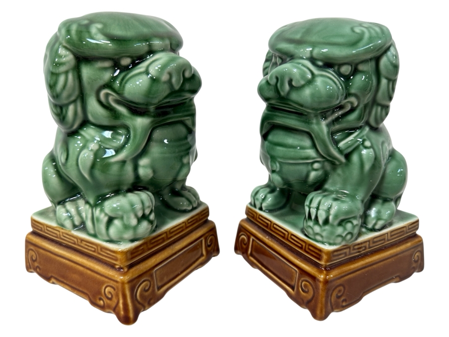 Just Added - Pair Of Ceramic Foo Dogs 7H