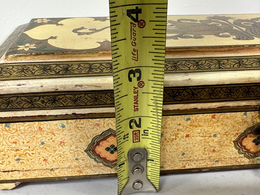 Just Added - Vintage Hand Painted Wooden Box 12W X 4.5D X 3H [Photo 11]