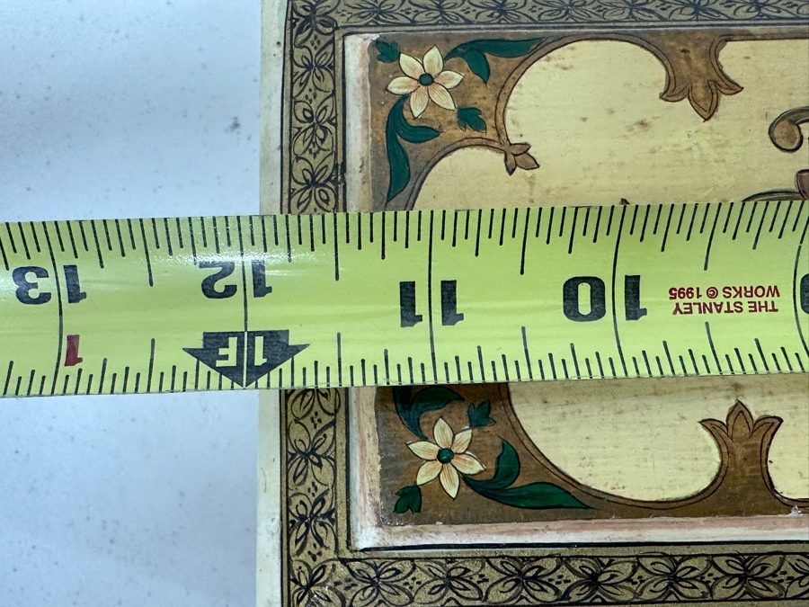 Just Added - Vintage Hand Painted Wooden Box 12W X 4.5D X 3H [Photo 9]