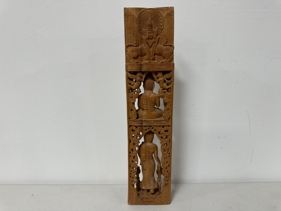 Just Added - Hand Carved Wooden Buddha Statue 15H [Photo 7]