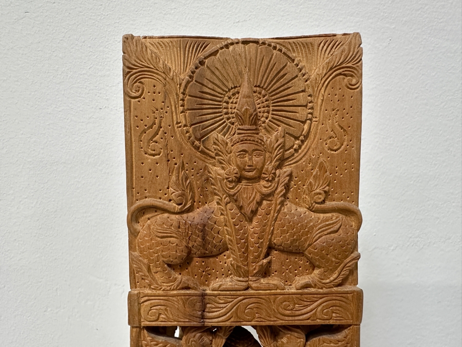 Just Added - Hand Carved Wooden Buddha Statue 15H [Photo 10]