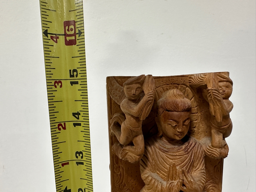 Just Added - Hand Carved Wooden Buddha Statue 15H [Photo 12]