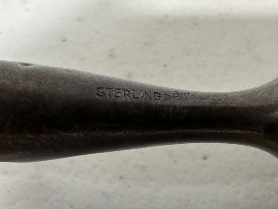 Sterling Silver Baby Rattle 4.25'L 21.8g [Photo 4]