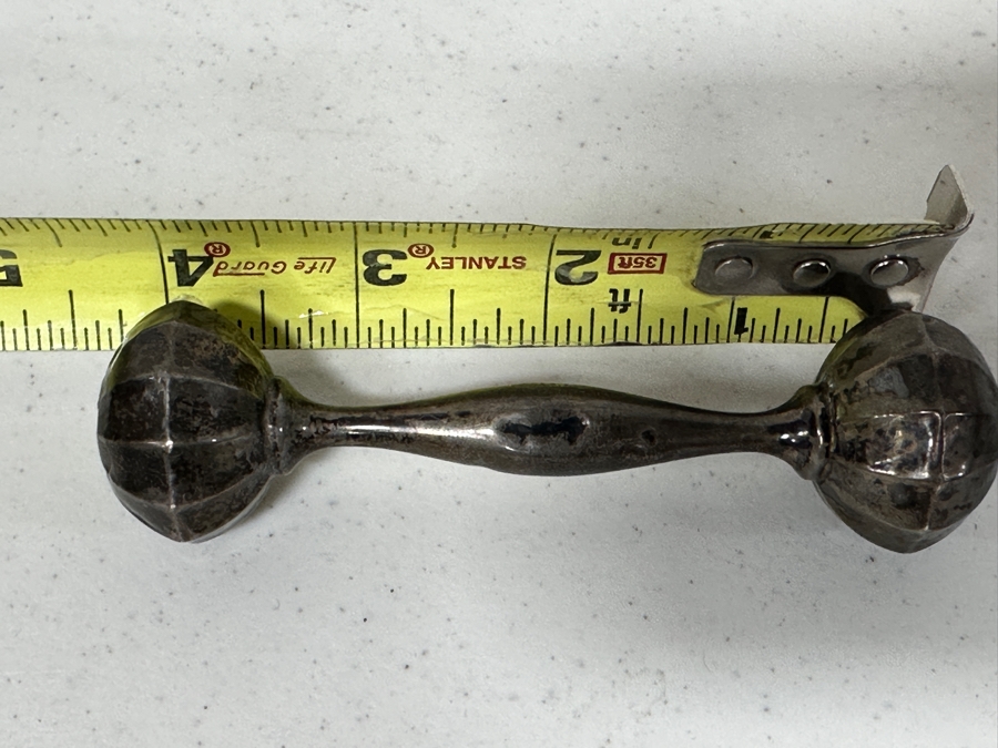 Sterling Silver Baby Rattle 4.25'L 21.8g [Photo 7]