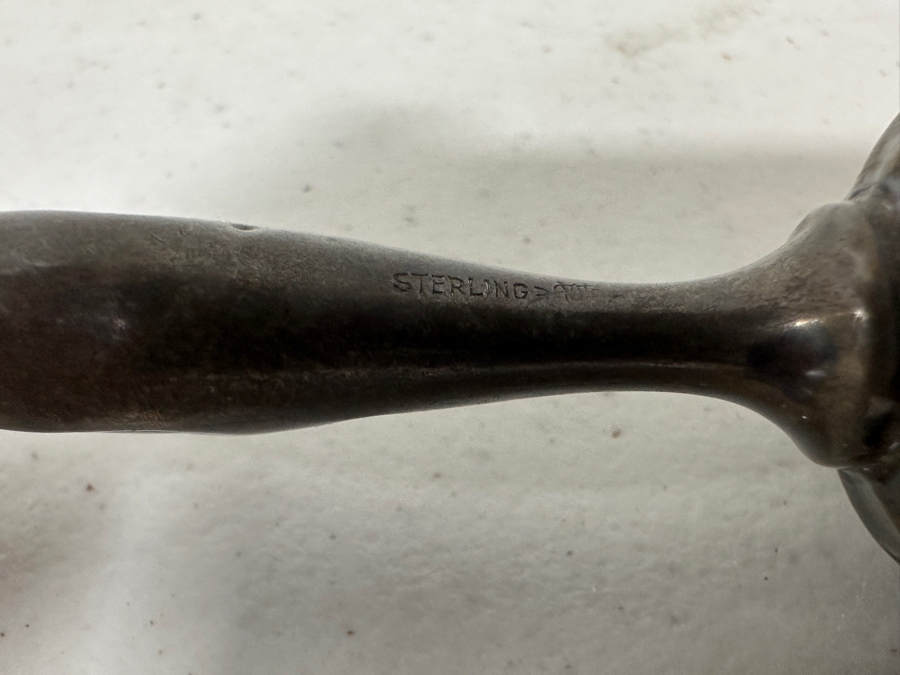 Sterling Silver Baby Rattle 4.25'L 21.8g [Photo 3]