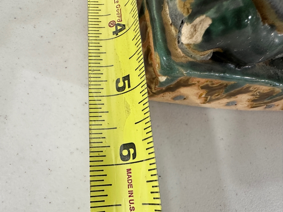 Just Added - Vintage Chinese Hand Painted Ceramic Foo Dogs - See Photos For Damage 7.5W X 5D X 10H [Photo 13]