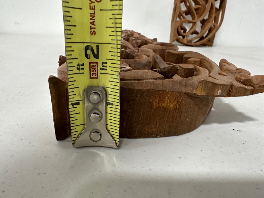 Just Added - Pair Of Relief Carved Wooden Panels 5W X 1.5D X 15H [Photo 10]