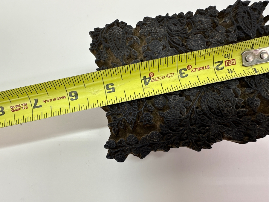 Just Added - Vintage Indian Hand Carved Wooden Printing Block 5 X 4 [Photo 4]