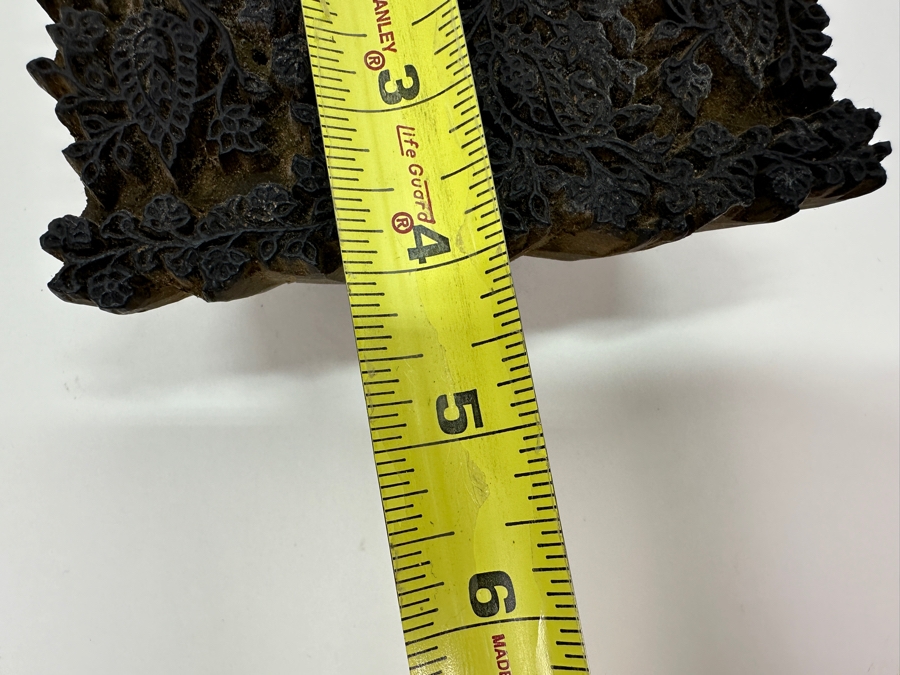 Just Added - Vintage Indian Hand Carved Wooden Printing Block 5 X 4 [Photo 5]