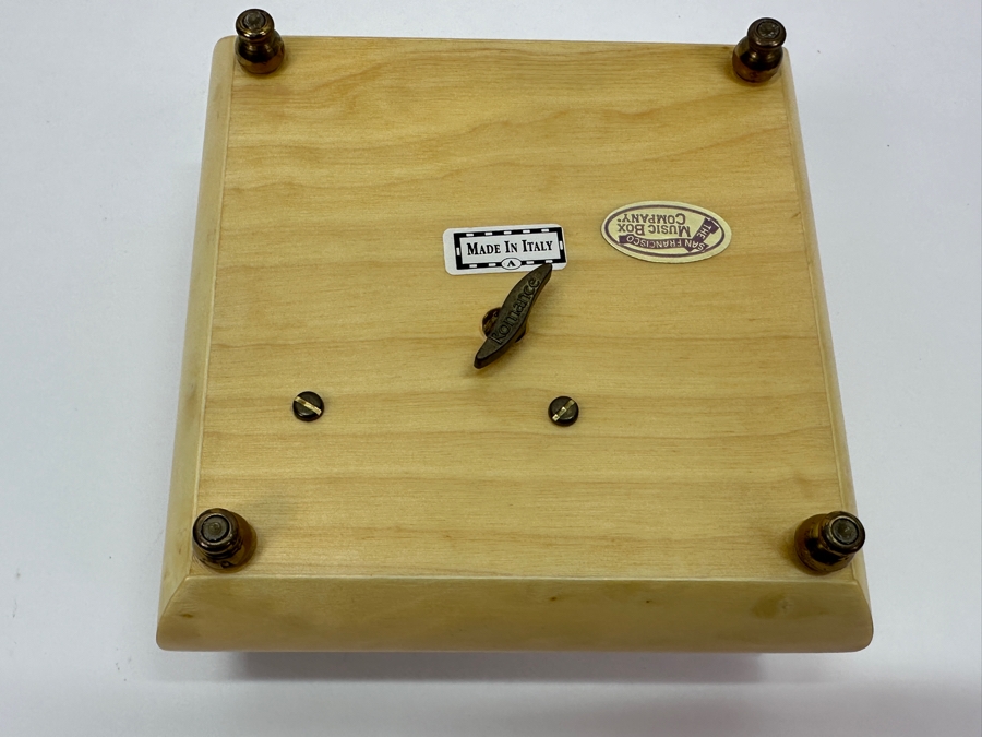 Just Added - Vintage Italian Inlaid Wooden Music Jewelry Box 5W X 5D X 2.5H [Photo 7]
