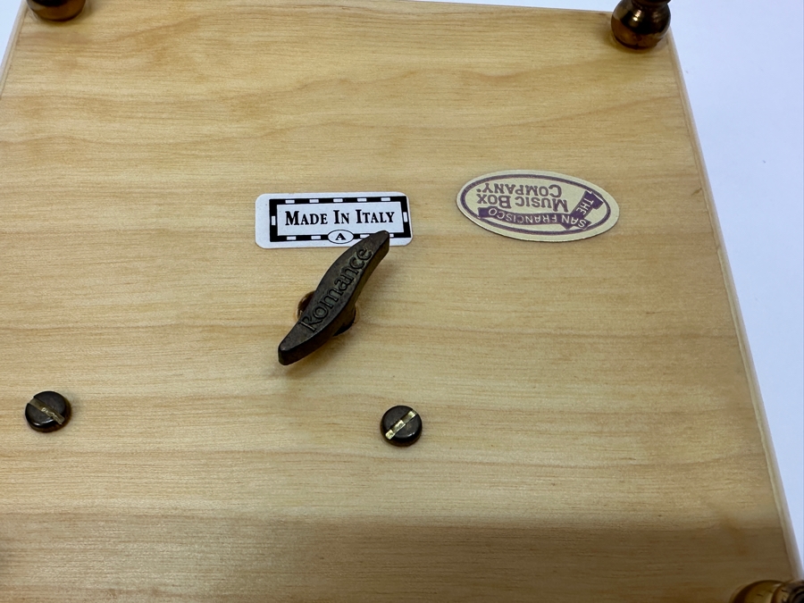 Just Added - Vintage Italian Inlaid Wooden Music Jewelry Box 5W X 5D X 2.5H [Photo 8]