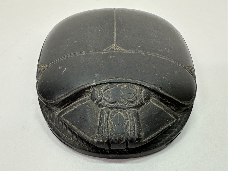 Just Added - Vintage Hand Carved Stone Scarab Beetle [Photo 6]