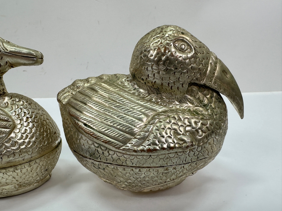 Collection of Handcrafted Cambodian Metal Figural Betel Boxes [Photo 5]