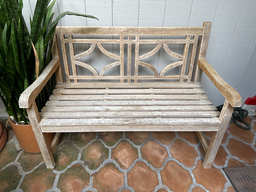 Teak Bench 47'W x 25'D x 36'H [Photo 2]