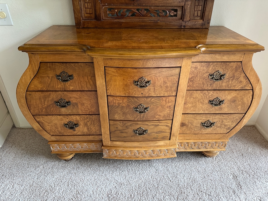 Burlwood Bombay Chest 52'W x 19'D x 33'H