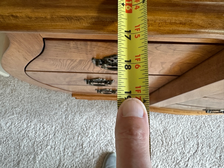 Burlwood Bombay Chest 52'W x 19'D x 33'H [Photo 6]