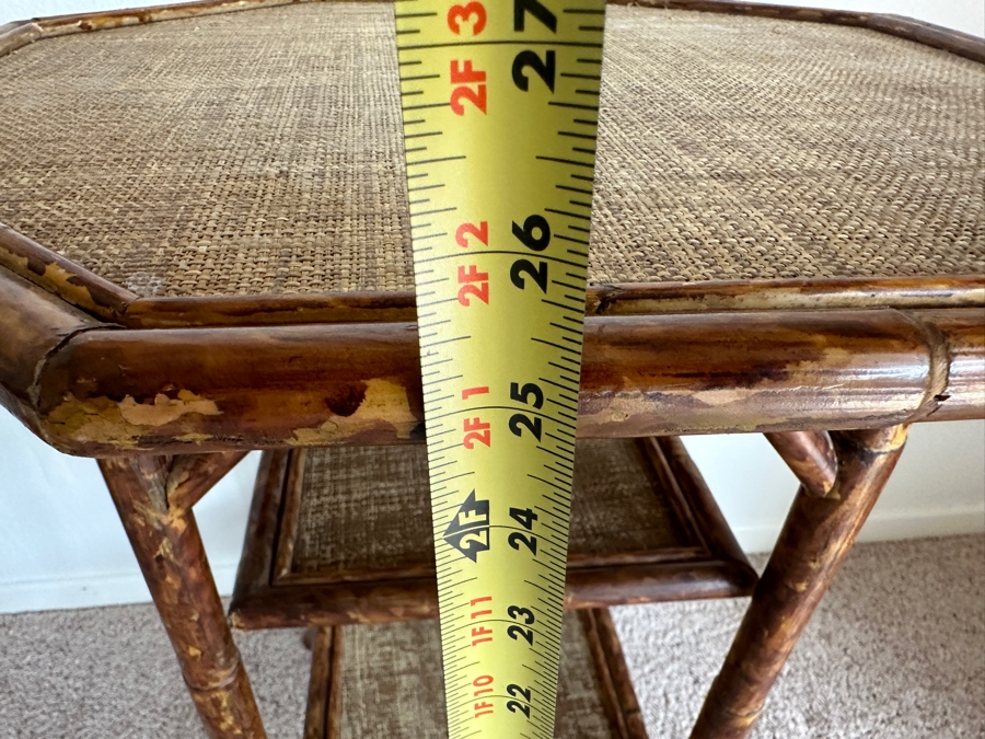 Just Added - Vintage Bamboo End Table 19.5W X 25.5H [Photo 5]
