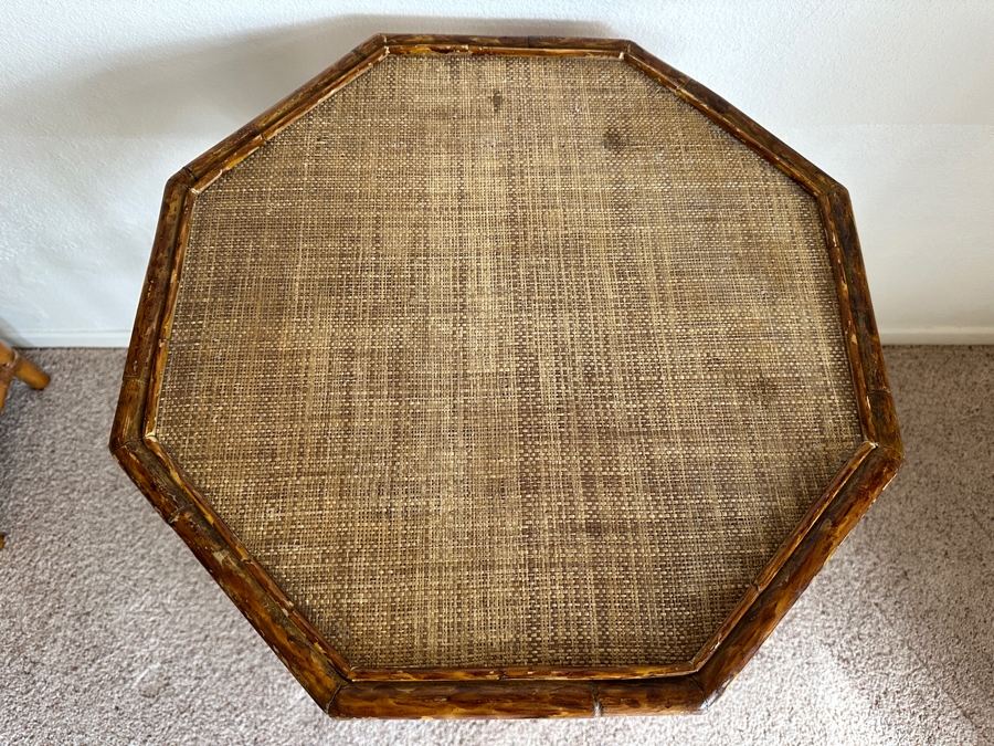 Just Added - Vintage Bamboo End Table 19.5W X 25.5H [Photo 3]