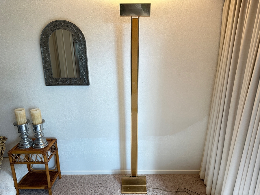 Just Added - Vintage Italian Brass Floor Lamp Milan 72H [Photo 9]