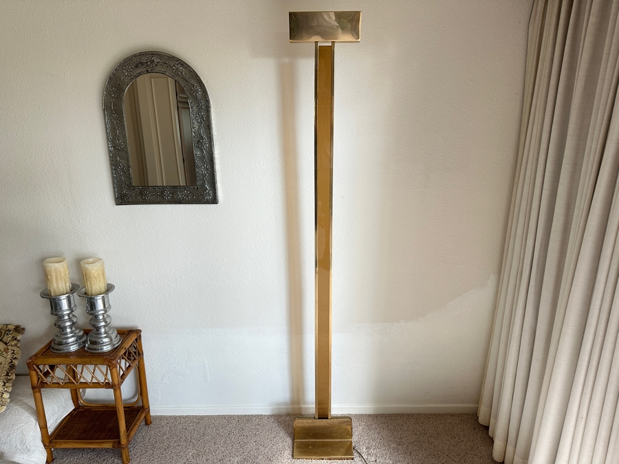 Just Added - Vintage Italian Brass Floor Lamp Milan 72H