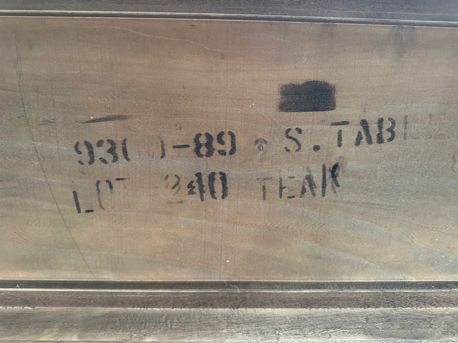 Just Added - Vintage Chinoiserie Teak Sofa Console Table 60W X 15.5D X 27H [Photo 4]