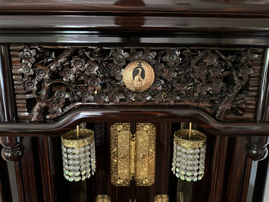 Japanese Butsudan Buddhist Altar 39W X 28D X 70H With Vases And Accessories - See Photos - Estimate $5,000+ [Photo 6]