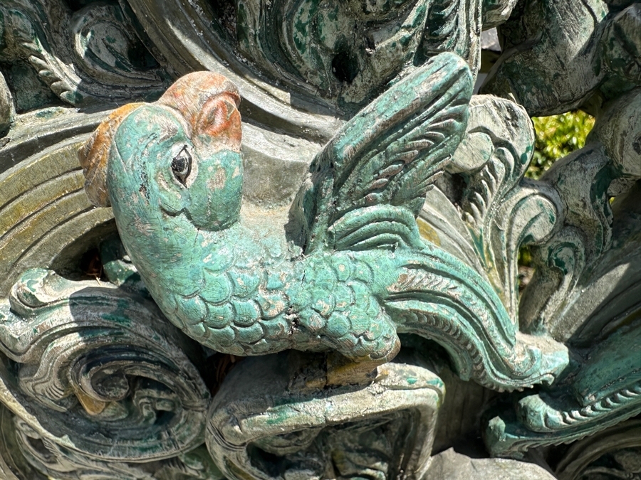 Intricately Carved Polychrome Hindu Temple Carving Statue Of Hindu Deity Shiva Parvati Kalyanam 33W X 12D X 56.5H Retails $29,000 [Photo 18]