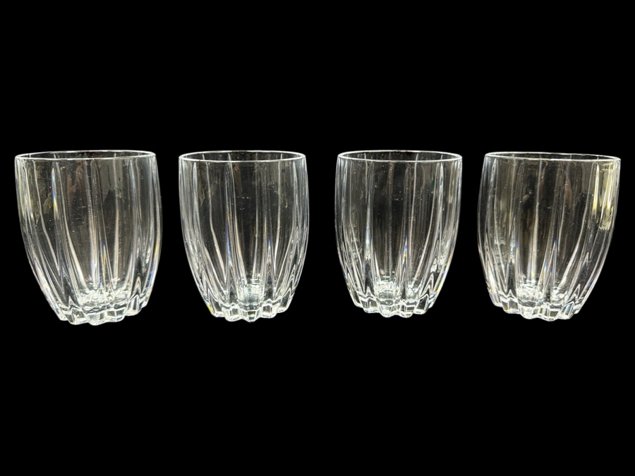 Set of (4) Waterford Marquis Double Old Fashioned Glasses 4.25'H