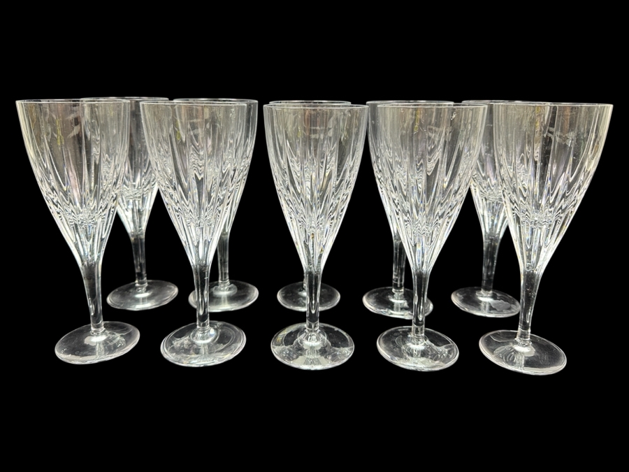 Atlantis Crystal Fantasy Cut Wine Glasses 7.75'H