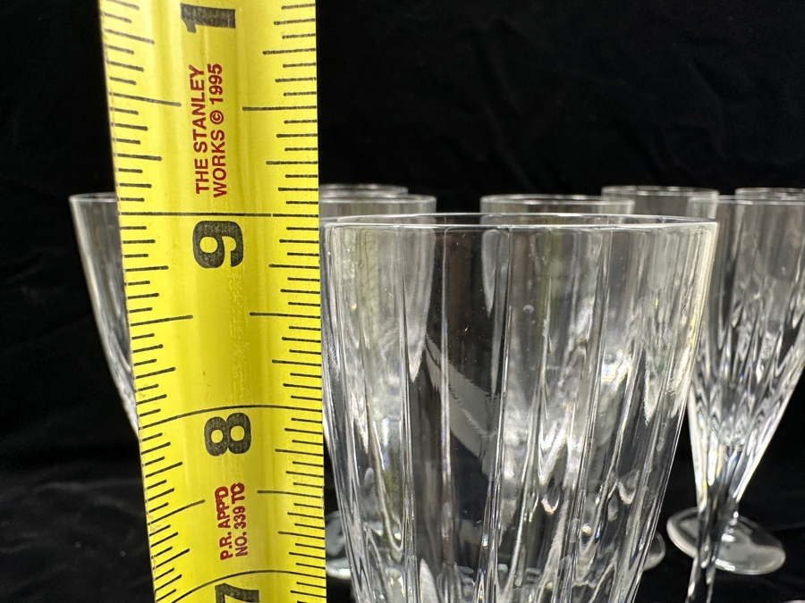 Atlantis Crystal Fantasy Cut Champagne Glasses 9'H [Photo 6]