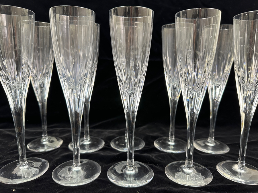 Atlantis Crystal Fantasy Cut Champagne Glasses 9'H [Photo 3]