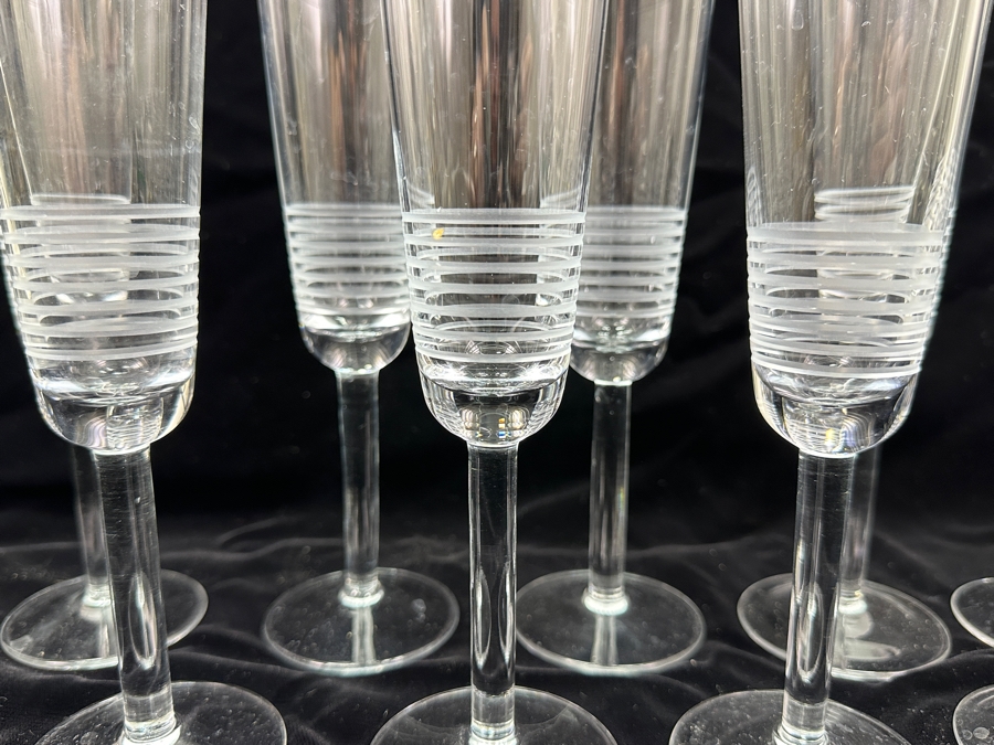 Set of (8) Pottery Barn Krosno Poland Champagne Glasses 9'H [Photo 3]