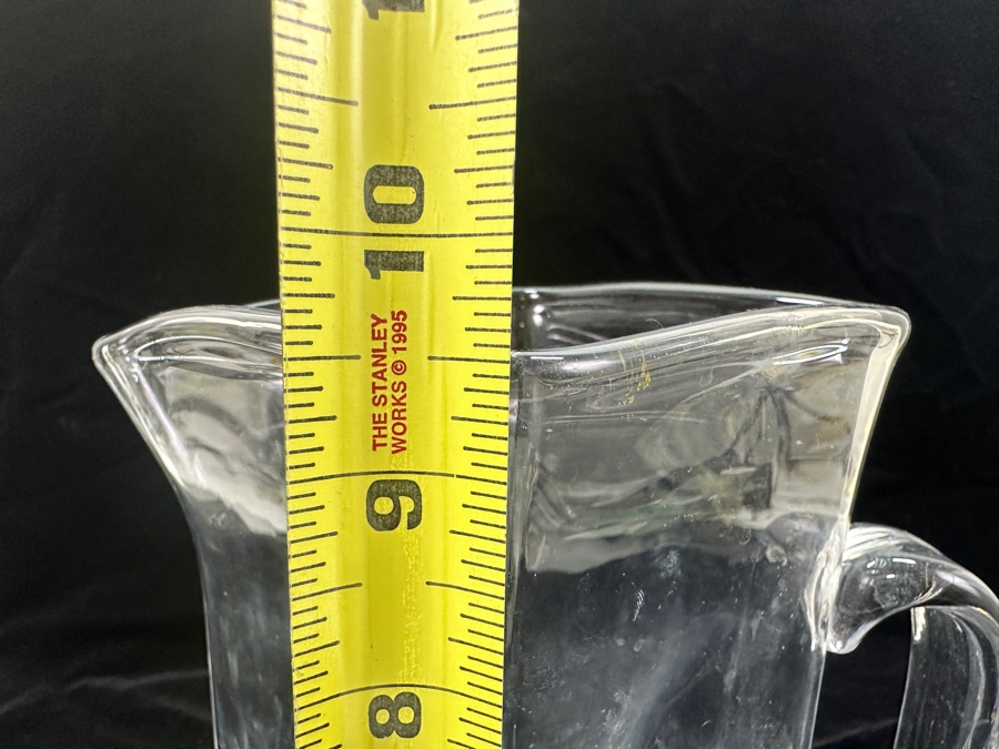 Simon Pearce Signed, Hand Blown Woodbury Pitcher 9.5'H Retails $180 [Photo 7]